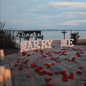 MARRY ME light up proposal sign